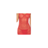 Robe résille fantaisie coeur rouge 